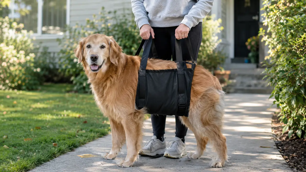 How to Help a Dog with Weak Back Legs Use a Rear Support Sling