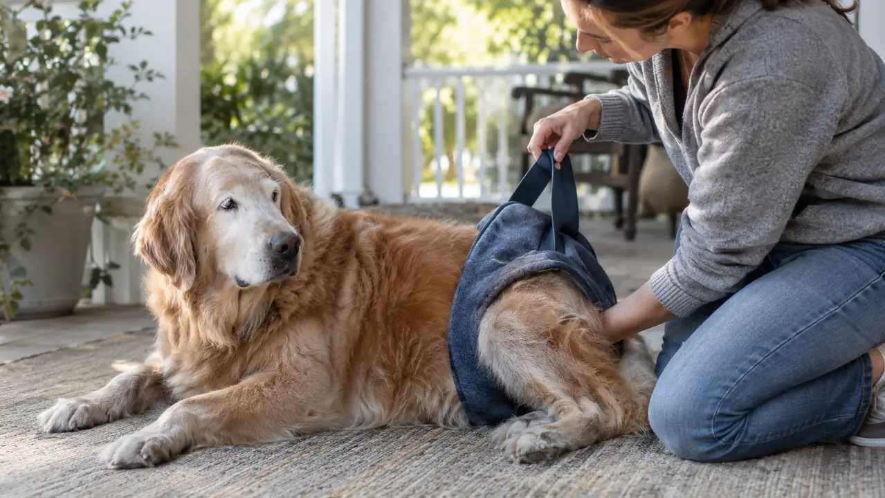 LOOBANI Rear Support Sling vs a Full-Body Lift Harness: Which Fits a Stiff Senior Dog Better?